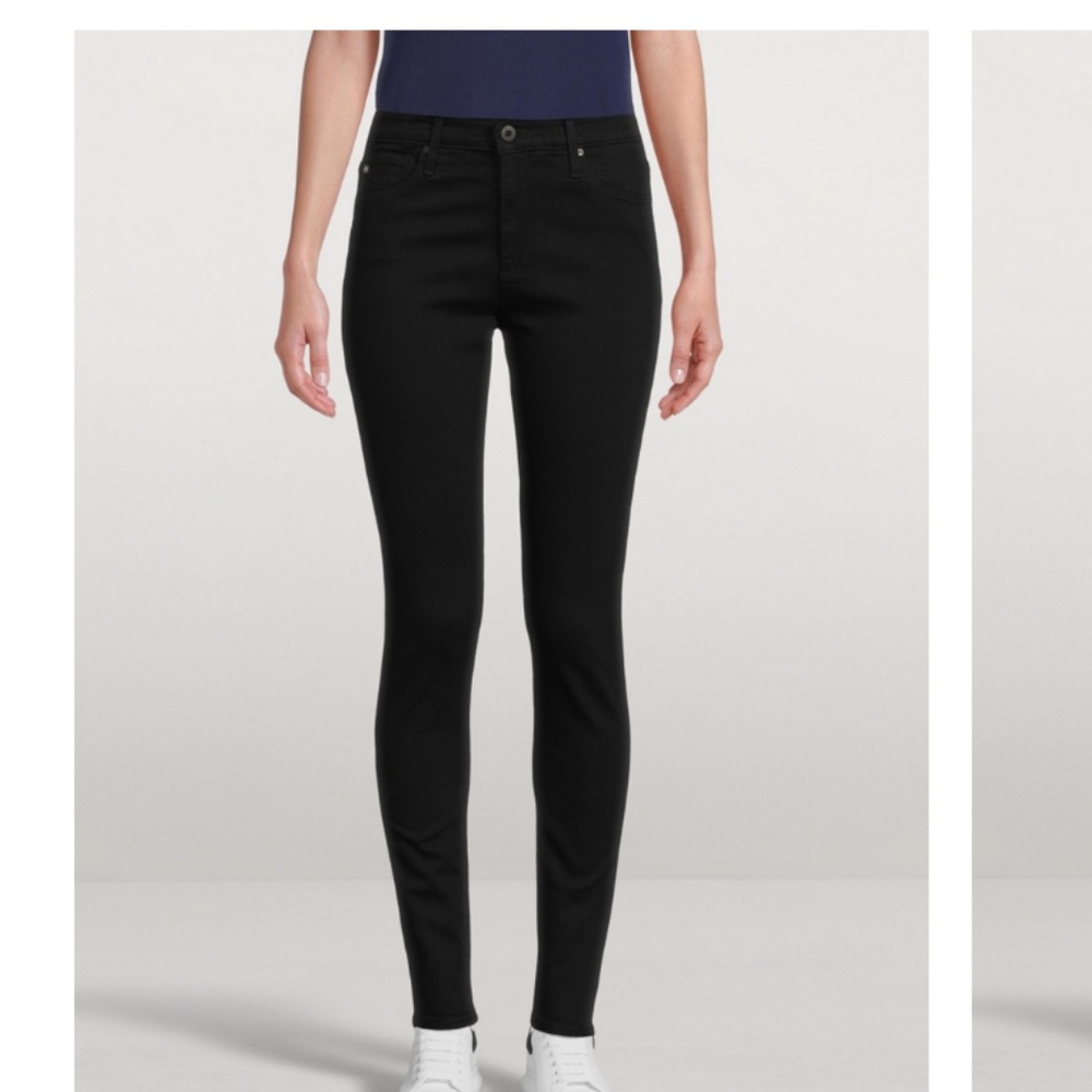 AG Adriano Goldschmied Farrah High-Rise Black Skinny Denim Jeans (26)